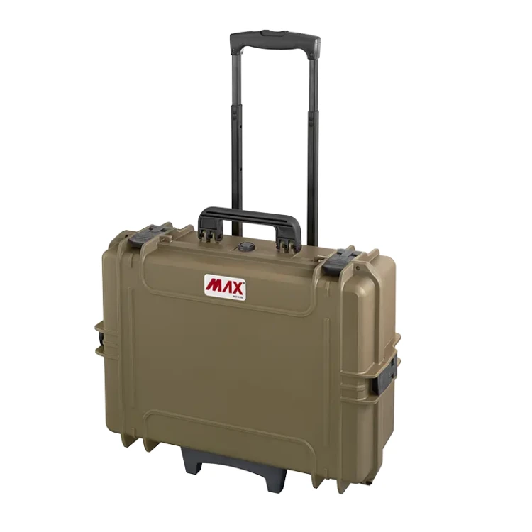 Zielona walizka hermetyczna z pianką kółkami i rączką MAX505STR 555x445x258 mm - 3