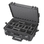 Walizka hermetyczna z przegrodami MAX505CAMTR 555x428x211 mm + kółka i rączka - 1.webp