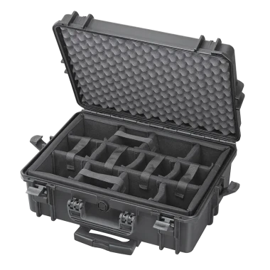 Walizka hermetyczna z przegrodami MAX505CAMTR 555x428x211 mm + kółka i rączka - 1.webp
