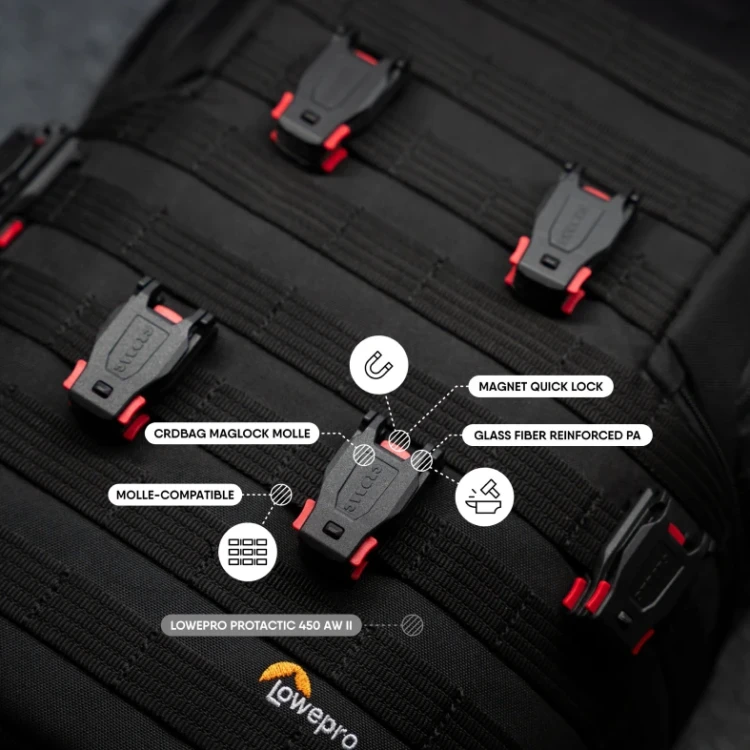 Zapięcie magnetyczne do wodoszczelnych saszetek MOLLE Maglock 56x31x22 mm - 3.webp