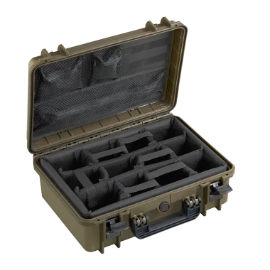 Zielona walizka hermetyczna z przegrodami i organizerem MAX430CAMORG 464x366x176 mm - 1.webp